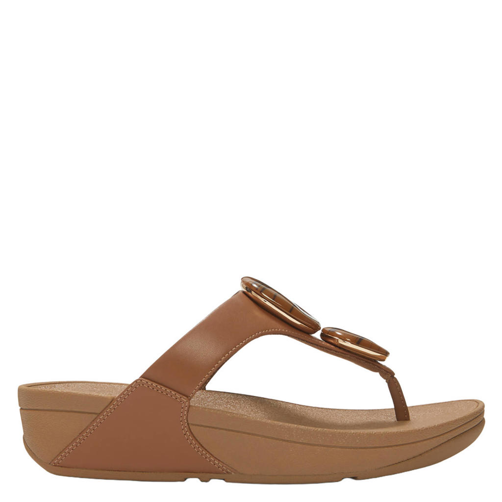 Bruine dames FitFlop TM leren slippers
