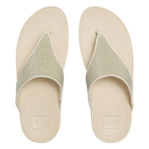 Lulu Shimmerglitz teenslippers ecru