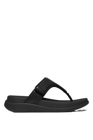 leren slippers zwart