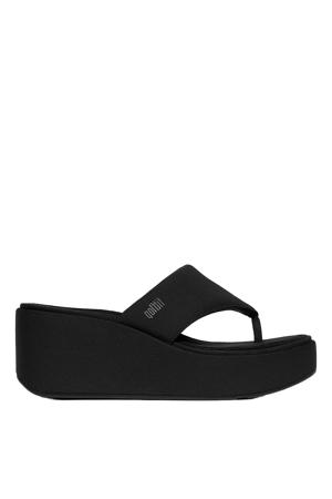 leren slippers zwart