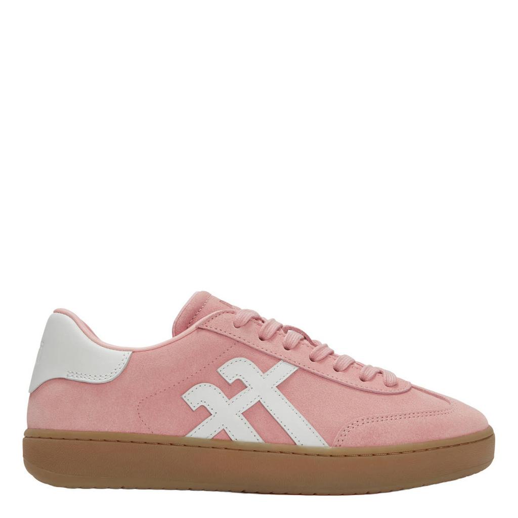 Roze dames FitFlop TM The Dash suède sneakers met veters
