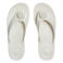 FitFlop TM Iqushion Glossy Button teenslippers met sleehak ecru