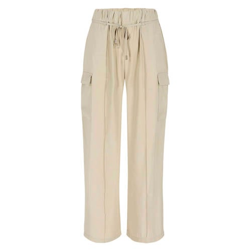 LOLALIZA wide leg high waist cargobroek beige afbeelding