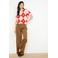 LOLALIZA geruit top rood gebreid