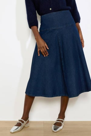 denim spijkerrok dark blue denim