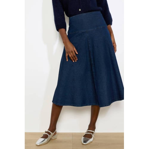 LOLALIZA denim spijkerrok dark blue denim afbeelding