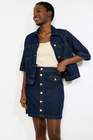 denim spijkerrok dark blue denim