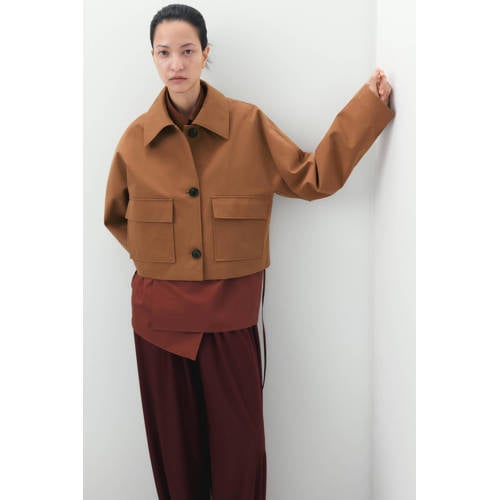 Mango trenchcoat camel afbeelding