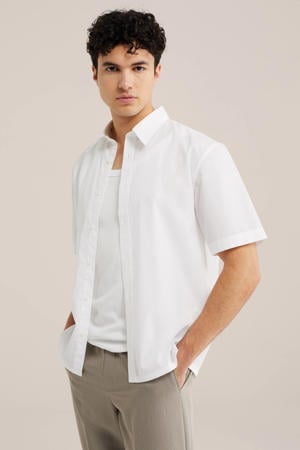 relaxed casual overhemd wit
