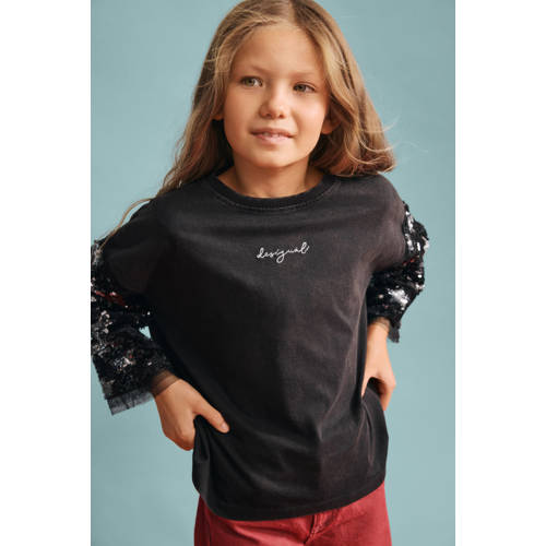 Desigual T-shirt zwart met pailletten afbeelding
