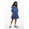Desigual denim gebloemde A-lijn jurk medium blue denim