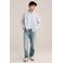 WE Fashion regular casual overhemd met linnen