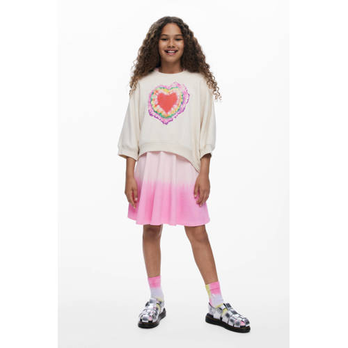Desigual sweatjurk met pailletten ecru afbeelding