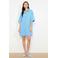 LOLALIZA gestreepte blousejurk blauw