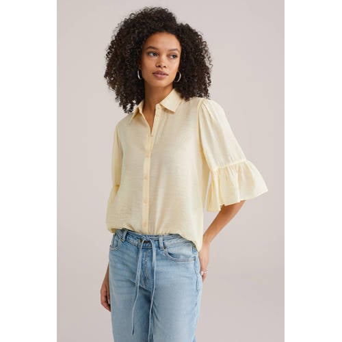 WE Fashion blouse lichtgeel afbeelding