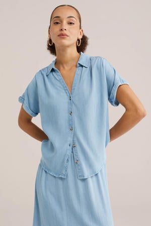 blouse light blue denim