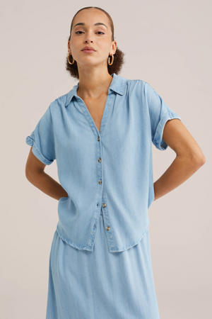 blouse light blue denim