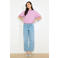 LOLALIZA gestreepte pullover paars gebreid