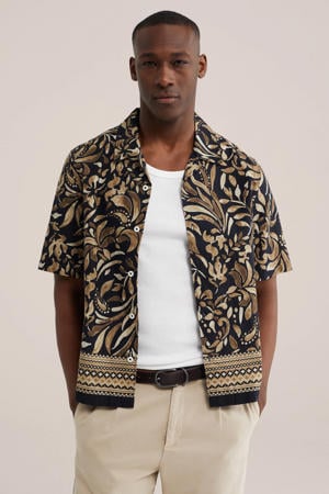 relaxed casual overhemd donkerblauw