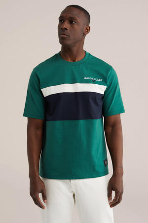 relaxed gestreept T-shirt groen