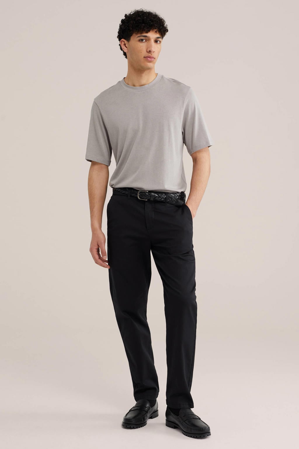 WE Fashion regular fit T-shirt - grijs