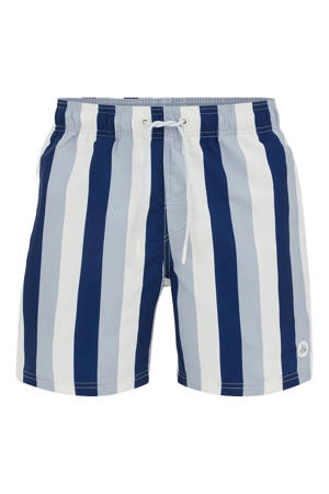 zwemshort donkerblauw/lichtblauw/wit
