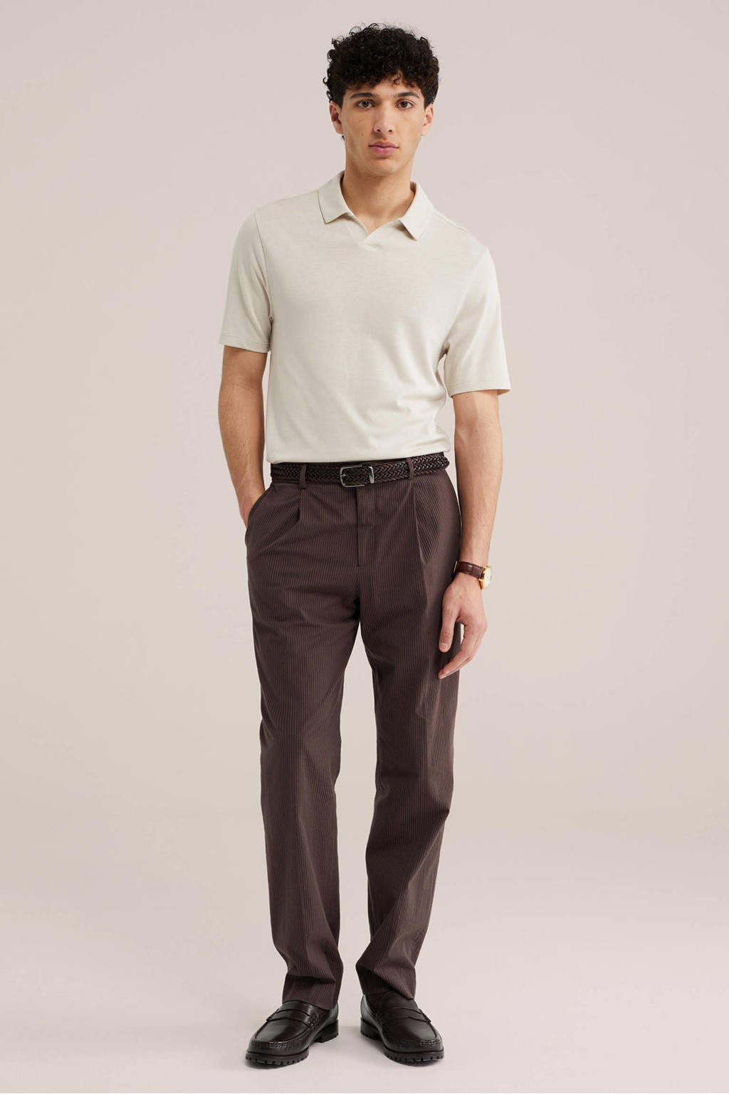 WE Fashion regular fit polo - beige