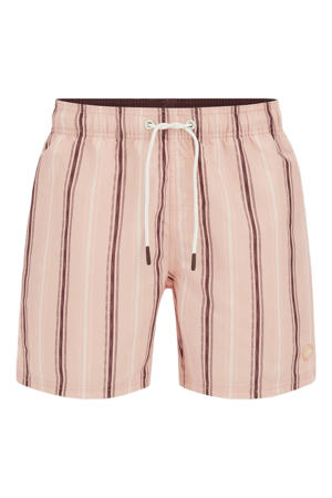 zwemshort zalmroze/donkerrood