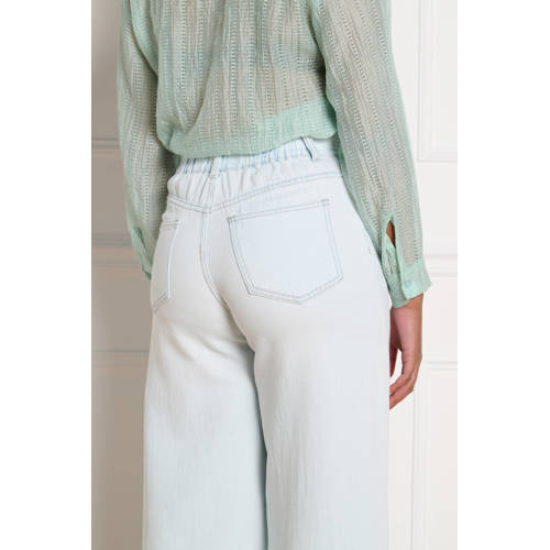 LOLALIZA wide leg jeans light blue denim afbeelding