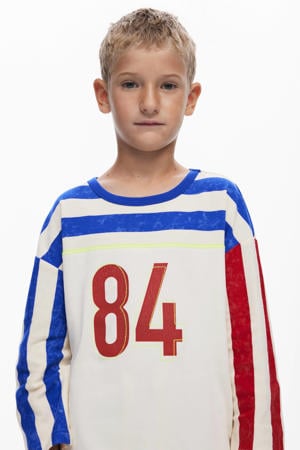gestreepte T-shirt ecru