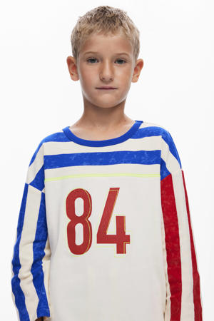 gestreepte T-shirt ecru