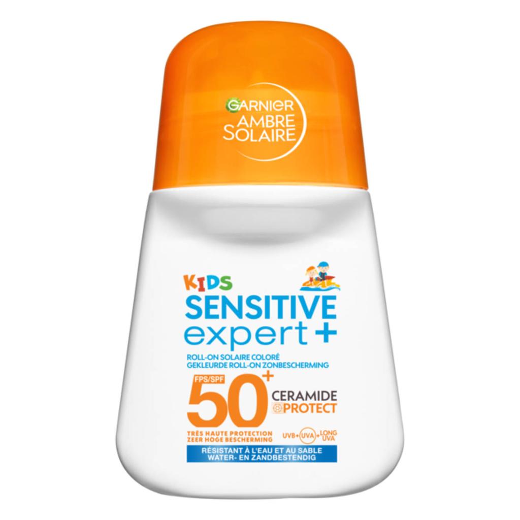Garnier Ambre Solaire Sensitive Expert+ Gekleurde Roll-on Zonbescherming - SPF 50+ - 50ml