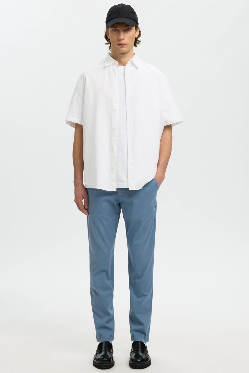 Selected NEW MILES FLEX slim casual broek blauw