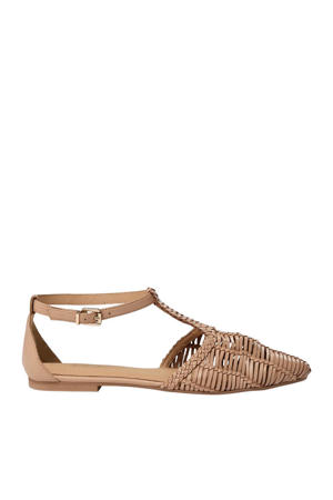 Freysw leren sandalen beigeroze