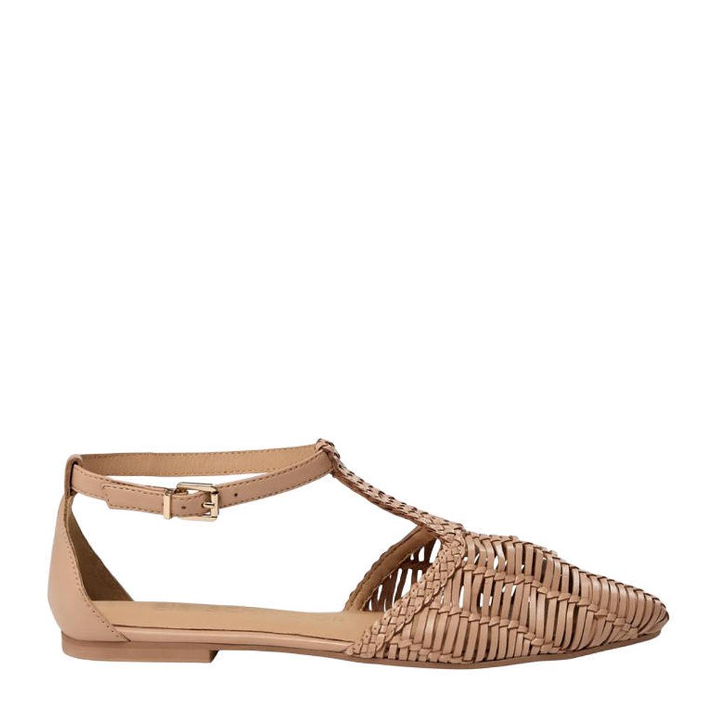 Beige dames Sofie Schnoor Freysw leren sandalen roze met gesp