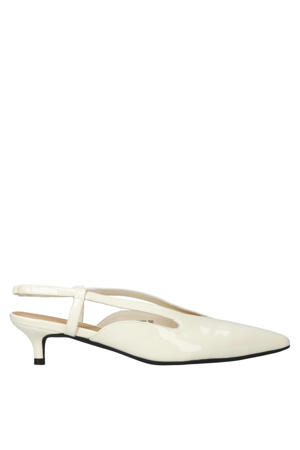 Rillsw lak slingback pumps lichtgeel