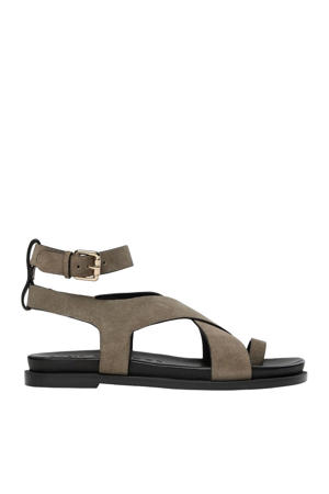 Christinsw suède sandalen zand
