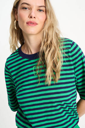 gestreept T-shirt groen