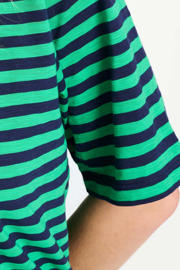 thumbnail: POM Amsterdam gestreept T-shirt groen