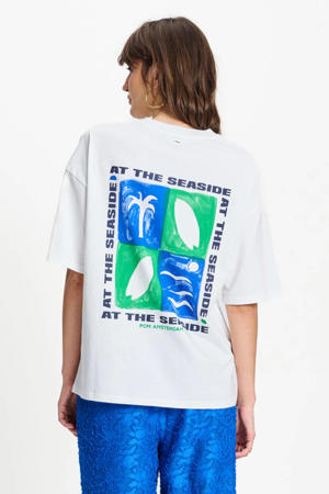 T-shirt met backprint ecru