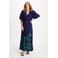 POM Amsterdam gebloemde maxi jurk donkerblauw