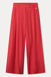 thumbnail: POM Amsterdam wide leg high waist broek rood