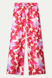 thumbnail: POM Amsterdam wide leg high waist gebloemde broek multi