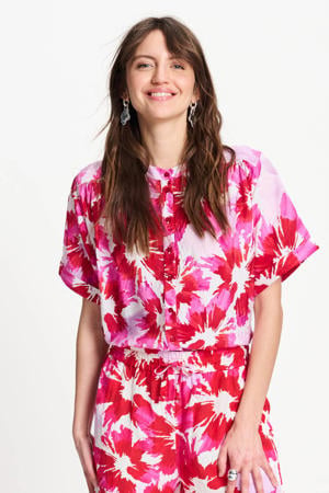 gebloemde blouse multi
