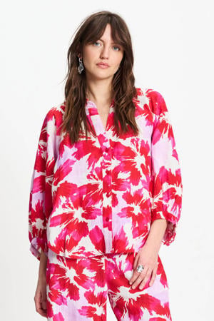 gebloemde blouse multi
