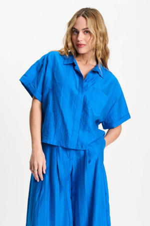 blouse blauw