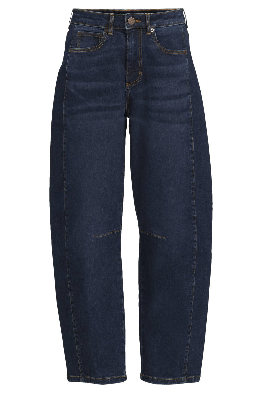 Anytime high waist barrel jeans dark blue