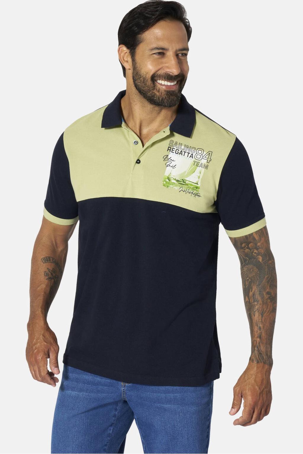 Jan Vanderstorm +FIT Collectie regular polo Plus Size JARAR lichtgroen
