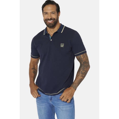 Jan Vanderstorm +FIT Collectie regular polo Plus Size JONATAR donkerblauw afbeelding
