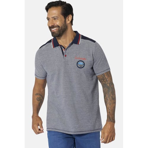 Jan Vanderstorm +FIT Collectie regular polo Plus Size NOLTTI donkerblauw afbeelding